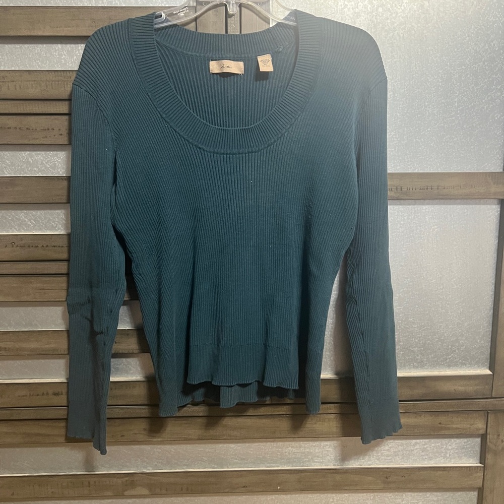 Teal Ribbed Women's Sweatshirt